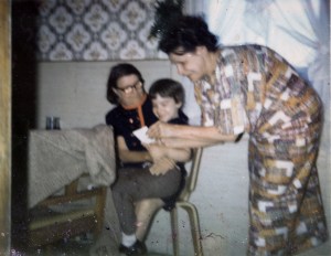 My Great Grandmother Peggy, me and my Grandmother Alva